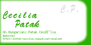 cecilia patak business card